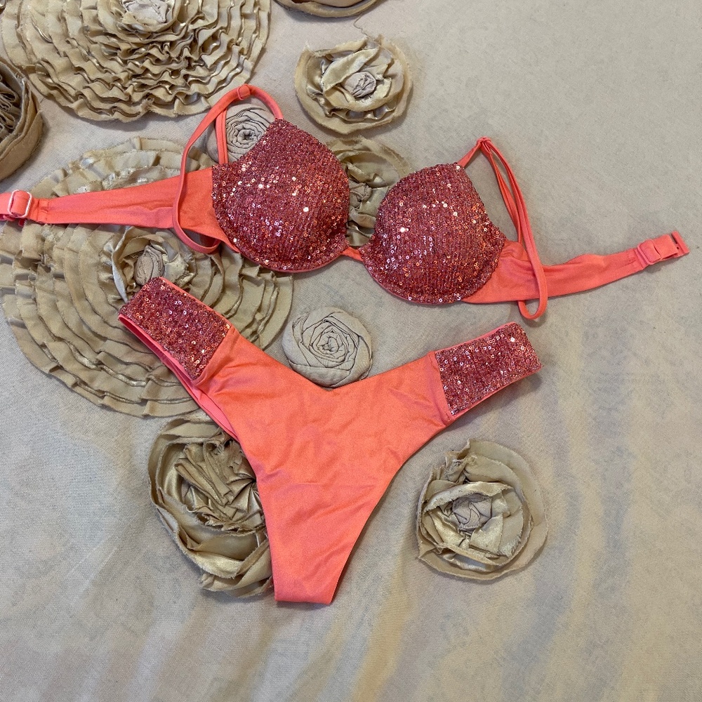 Coral sequin Calzedonia Bikini